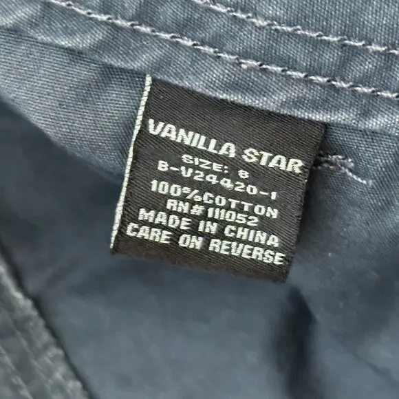 Brand New Vanilla Star Blue Cargo Pants Women's 8 Lightweight Utility Pockets - Picture 6 of 9